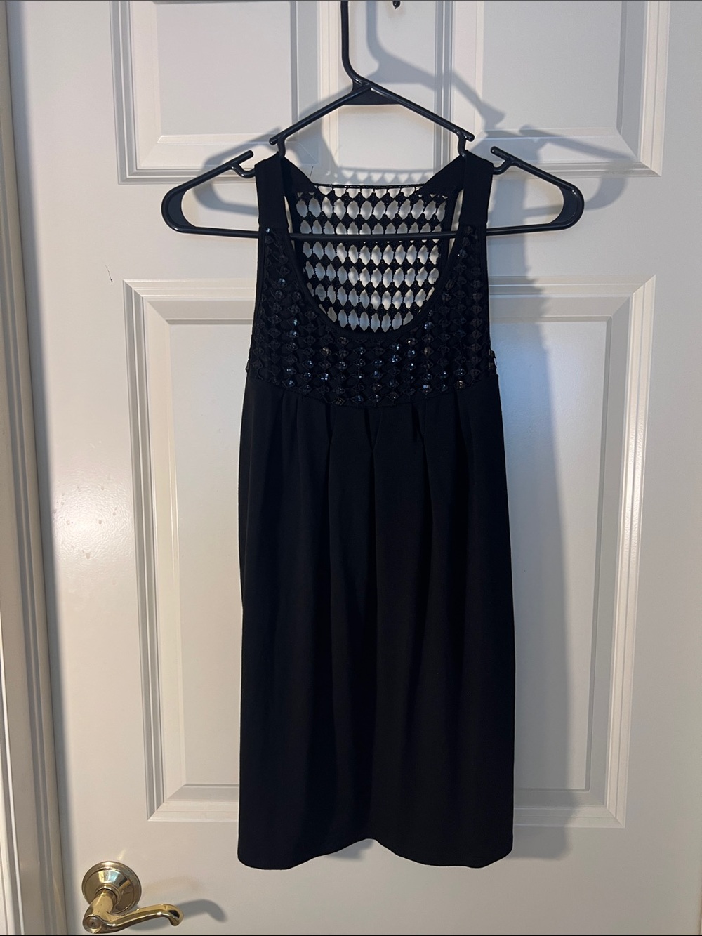 Panhandle Slim Black Mesh-Yoke Tank Dress